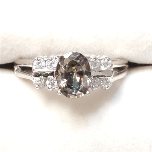 SILVER RAINBOW TOPAZ  RING (~SIZE 7)