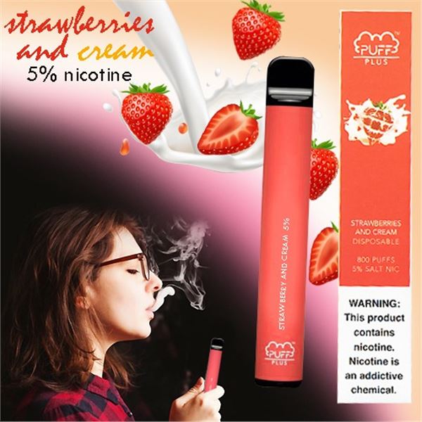 PUFF PLUS DISPOSABLE E-CIGARETTE STRAWBERRIES