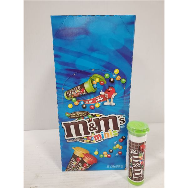 BOX OF 24 30G CONTAINERS OF M&M MINIS