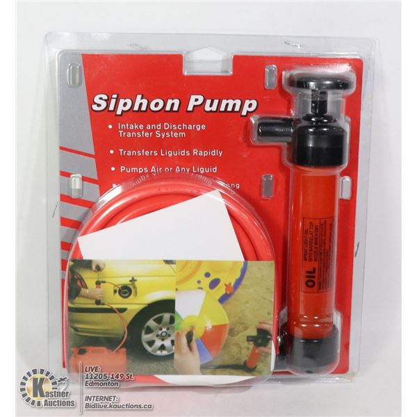 NEW SIPHON PUMP INTAKE AND DISCHARGE TRANSFER