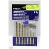 Image 1 : NEW 8PC  1/4" SHANK TITANIUM DRILL BIT SET W/CHUCK