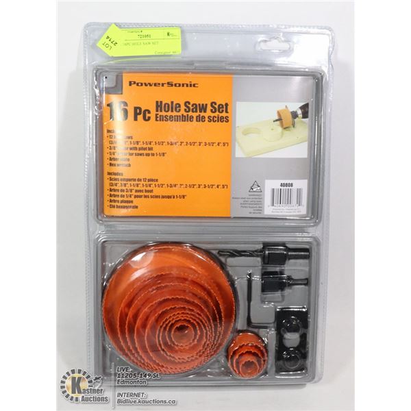 NEW 16PC HOLE SAW SET