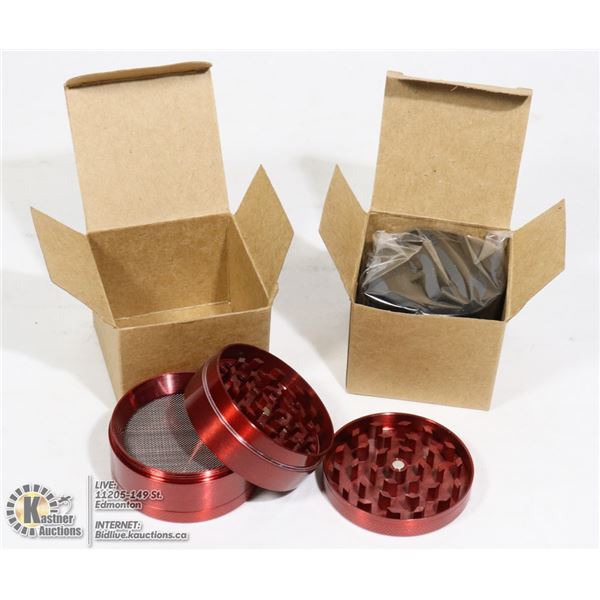 LOT OF TWO NEW HERB GRINDERS