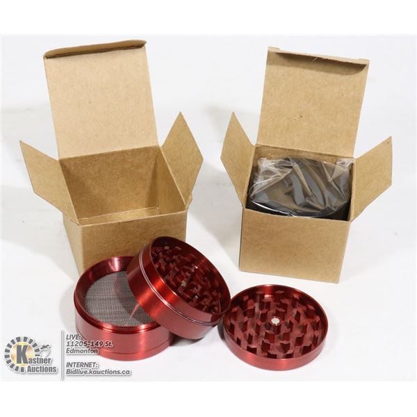 LOT OF TWO NEW HERB GRINDERS