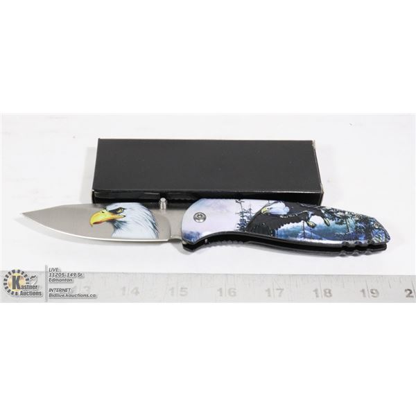 NEW EAGLE THEMED FOLDING POCKET KNIFE