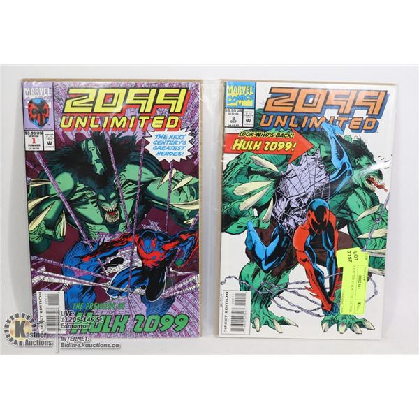 2099 UNLIMITED #1 & #2 COLLECTOR COMICS