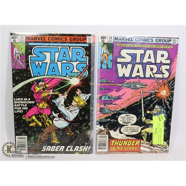 STAR WARS #33 & #34 COLLECTOR COMICS HIGH GRADE