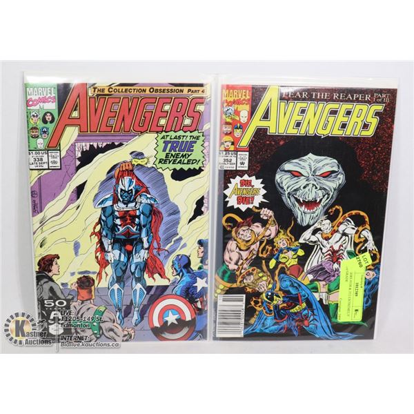 AVENGERS #338 & 352 EXTREMELY HIGH GRADE