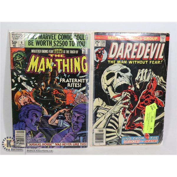 MAN THING #6 & DAREDEVIL #130 COLLECTOR COMICS