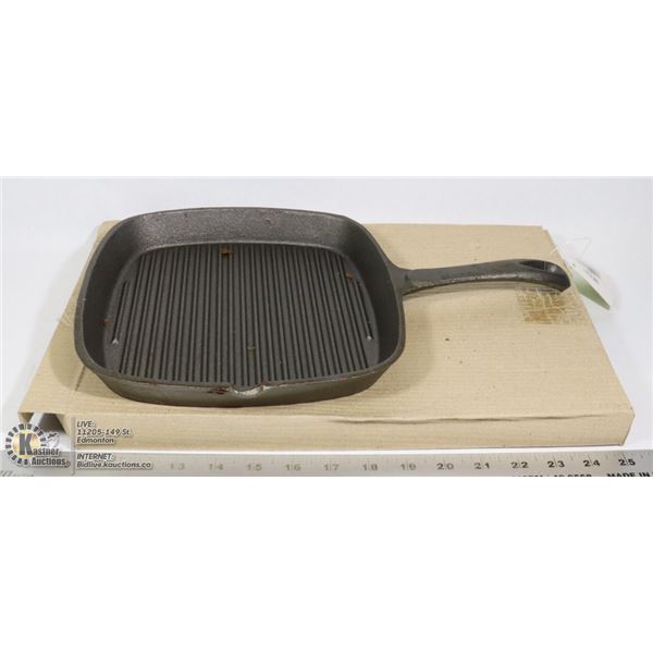 NEW 9" X 9" SQUARE CAST IRON SKILLETS