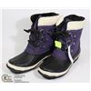Image 1 : WOMENS PURPLE WATERPROOF BOOTS SIZE 7