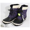 Image 1 : WOMENS PURPLE WATERPROOF BOOTS SIZE 7