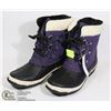Image 1 : WOMENS PURPLE WATERPROOF BOOTS SIZE 7
