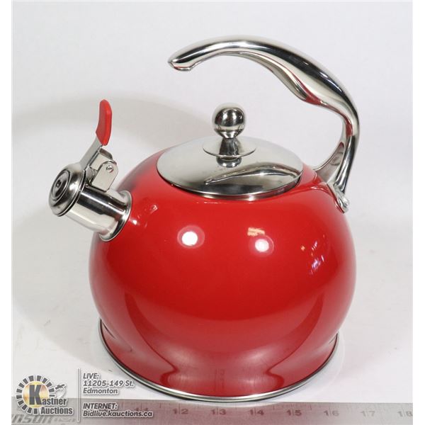 RED STAINLESS STEEL KETTLE