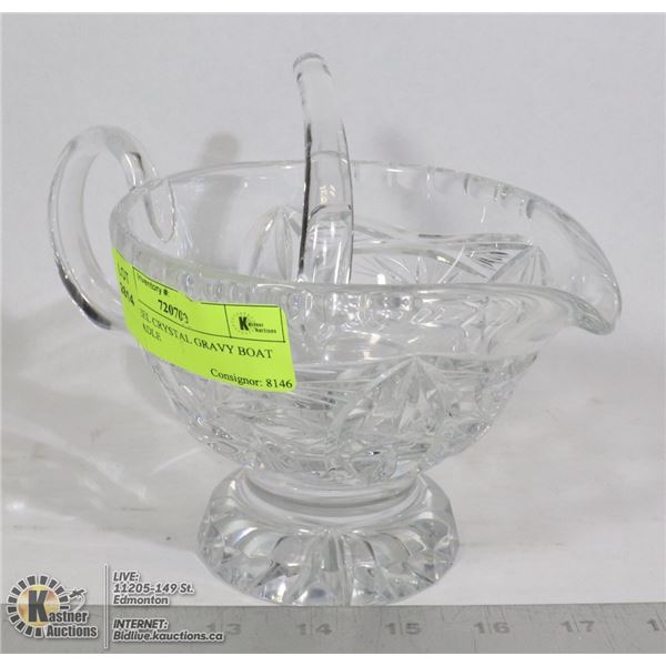PINWHEEL CRYSTAL GRAVY BOAT WITH LADLE