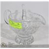 Image 1 : PINWHEEL CRYSTAL GRAVY BOAT WITH LADLE