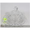 Image 1 : PINWHEEL CRYSTAL BUTTER DISH- PINWHEEL