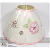 Image 1 : NEW- LAMPSHADE 10X7- PINK/BEIGE/ FLOWERS
