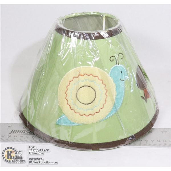 NEW- LAMPSHADE 10X7 GREEN/SNAIL