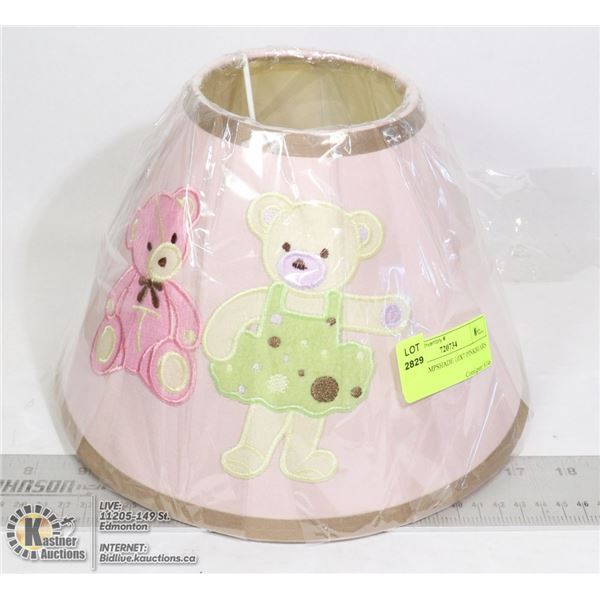 NEW- LAMPSHADE 10X7 PINKBEARS
