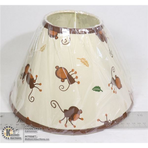 NEW- LAMPSHADE 10X7 BROWN MONKEY