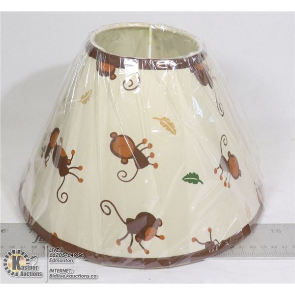 NEW- LAMPSHADE 10X7 BROWN MONKEY