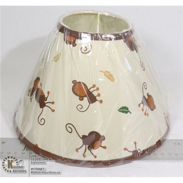 NEW- LAMPSHADE 10X7 BROWN MONKEY