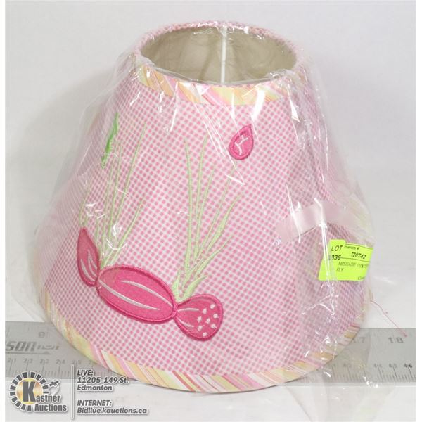 NEW- LAMPSHADE 10X7PINK/ DRAGONFLY