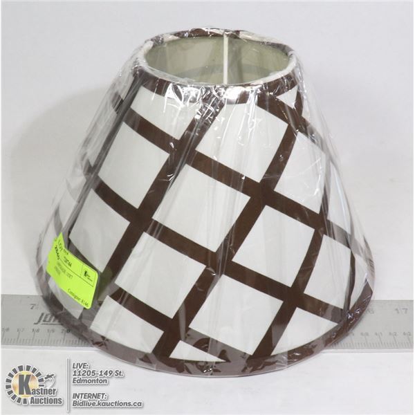NEW- LAMPSHADE 10X7 BROWN/BEIGE