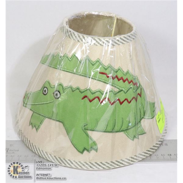 NEW- LAMPSHADE 10X7 BEIGE ALLIGATOR
