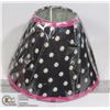 Image 1 : NEW- LAMPSHADE 10X7 PINK/BLACK CHARMING FLOWER