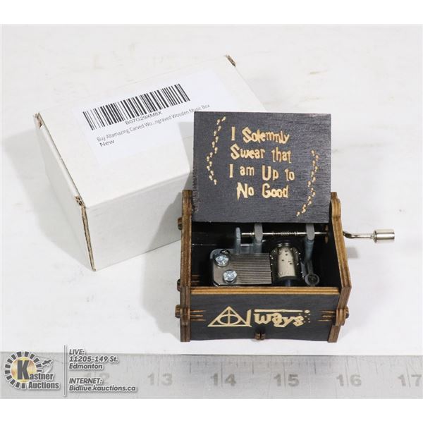 HARRY POTTER ENGRAVED HAND CRANK MUSIC BOX