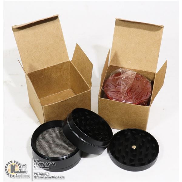 LOT OF TWO NEW HERB GRINDERS