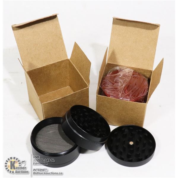 LOT OF TWO NEW HERB GRINDERS