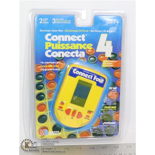 NEW CONNECT 4 ELECTRONICS HANDHELD GAME