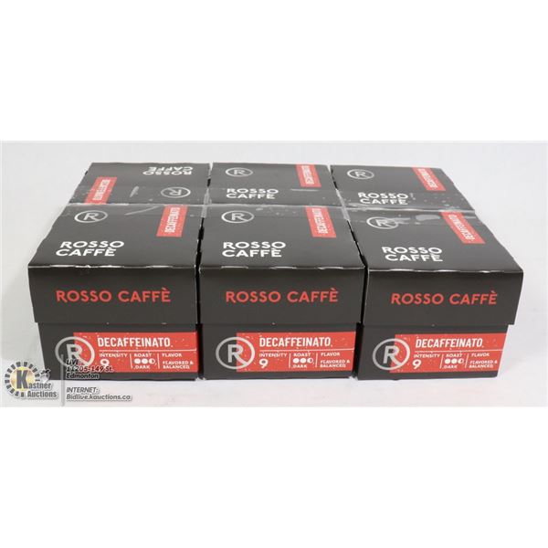 6 BOXES OF ROSSO CAFFE DECAFFEINATED