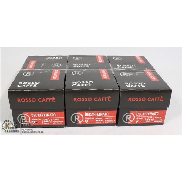 6 BOXES OF ROSSO CAFFE DECAFFEINATED
