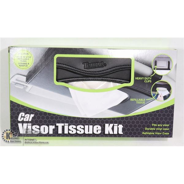 NEW UNIVERSAL FIT CAR VISOR TISSUE KIT