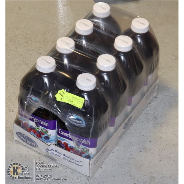 8 BOTTLE OF OCEAN SPRAY CRAN GRAPE COCKTAIL