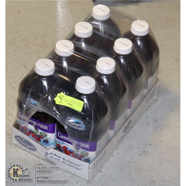 8 BOTTLE OF OCEAN SPRAY CRAN GRAPE COCKTAIL