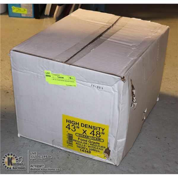 CASE OF 43 X 48 FOOD GRADE BAGS