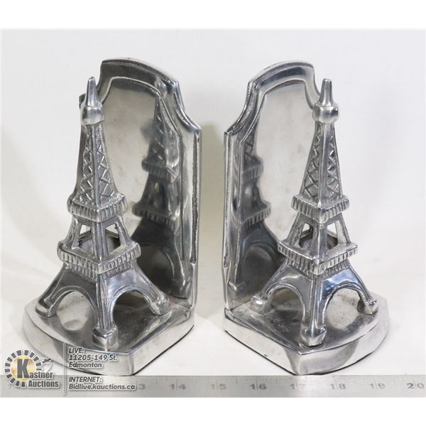 EIFFEL TOWERS METAL BOOKENDS