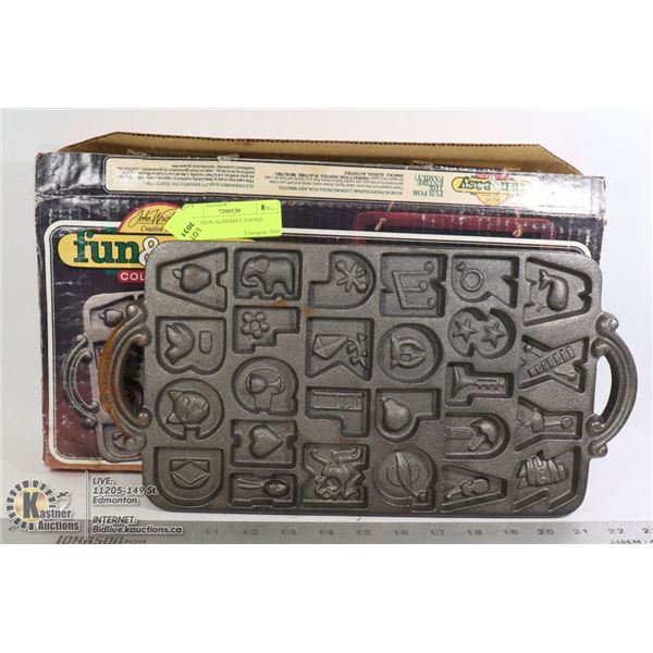 CAST IRON ALPHABET COOKIE MOLD