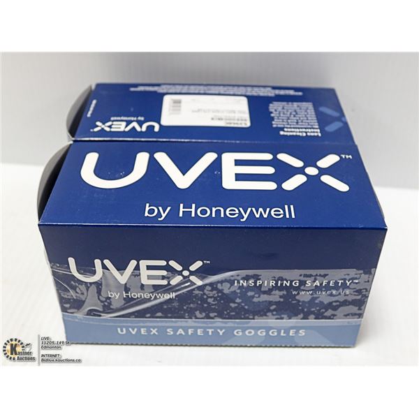 LOT OF 2 HONEYWELL UVEX SAFETY GOGGLES