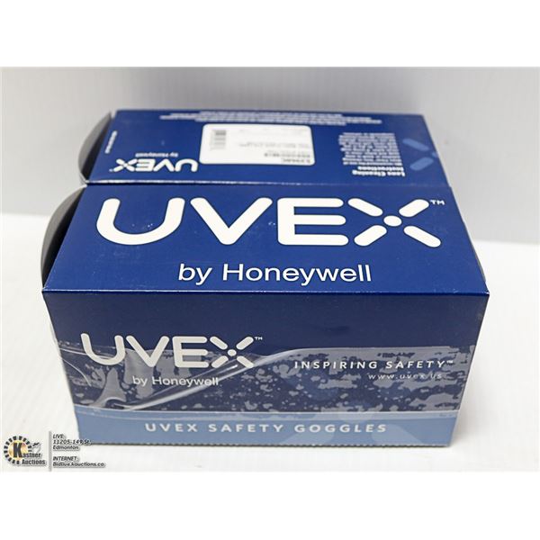 LOT OF 2 HONEYWELL UVEX SAFETY GOGGLES