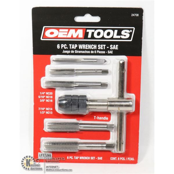 NEW OEMTOOLS 6 PC TAP WRENCH SET - SAE