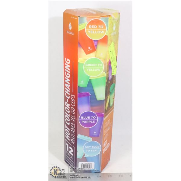 12 PC HOT COLOR CHANGING REUSABLE GO CUPS