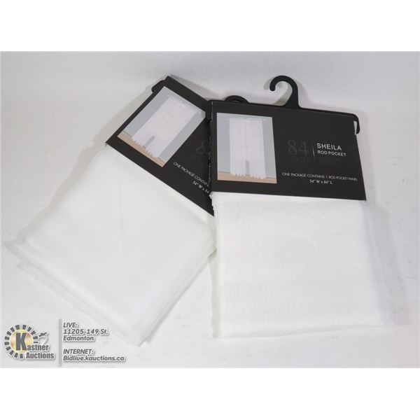 TWO 54" X 84" ROD POCKET WINDOW PANELS