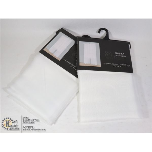 TWO 54" X 84" ROD POCKET WINDOW PANELS