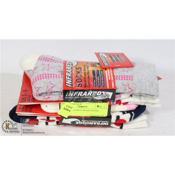 3PK LADIES HEAT WAVE SOCKS